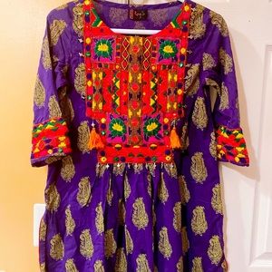 Rang ja embroidered colorful kurti/tunic